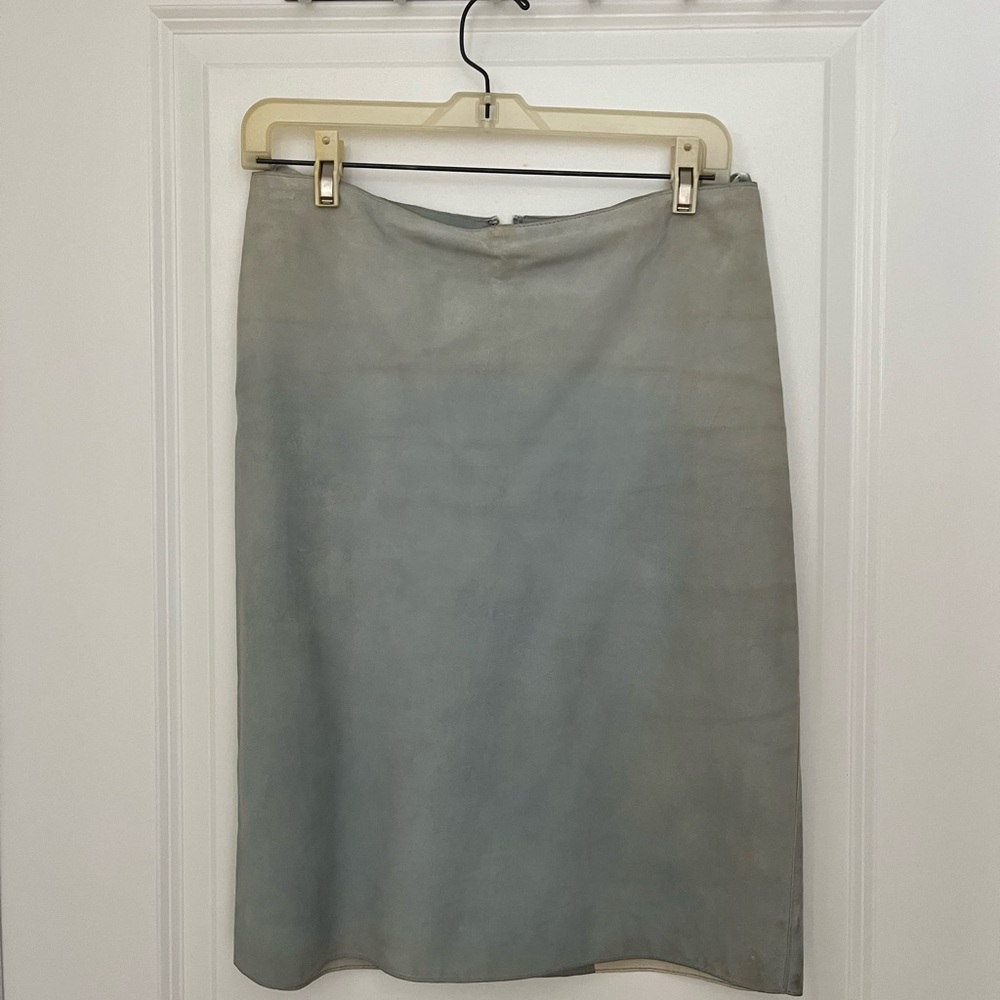 Calvin Klein vintage light blue leather (suede) Skirt